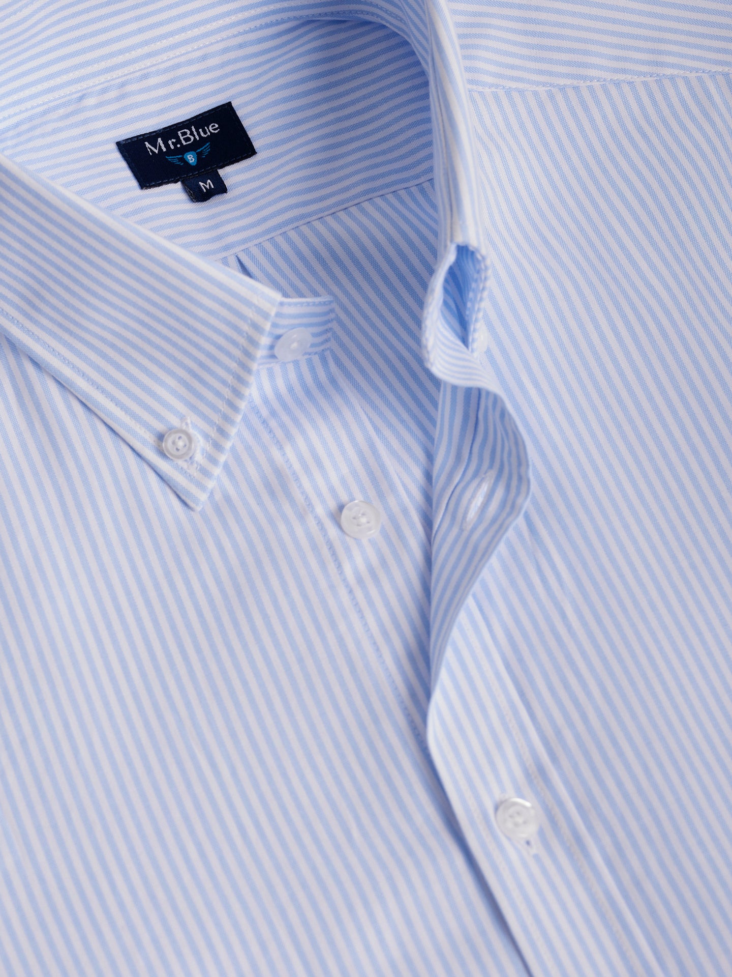BLUE REGULAR FIT MR SHIRT. BLUE