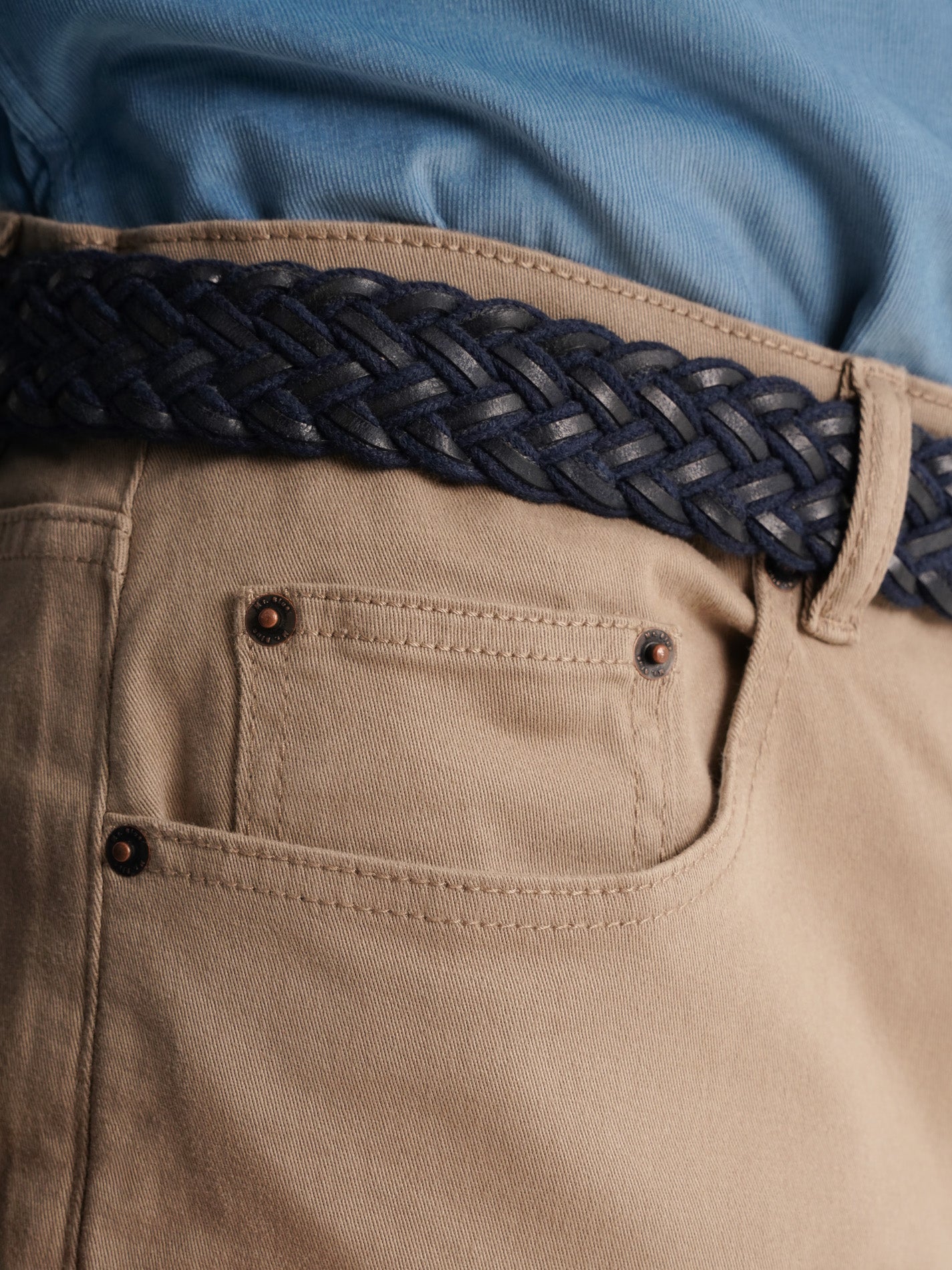 BEIGE SLIM FIT MR. BLUE