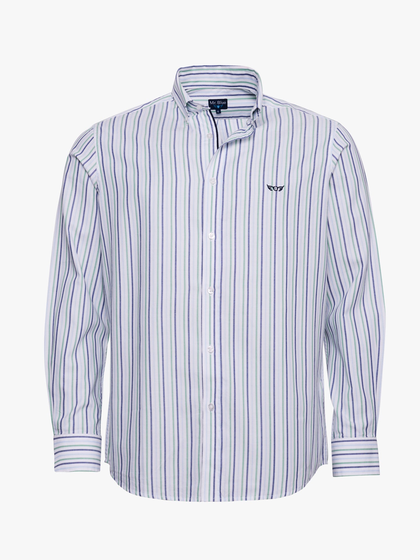CAMISA ALGODÓN AZUL MANGA LARGA REGULAR FIT MR. AZUL