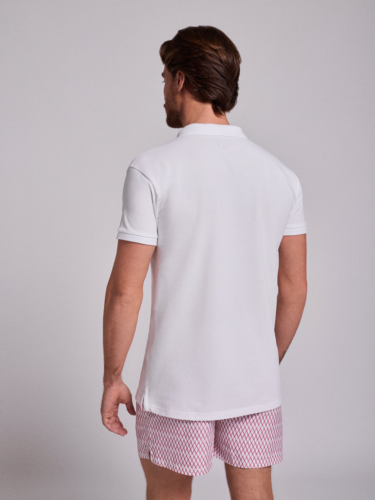 POLO BLANCO MANGA CORTA REGULAR FIT MR. AZUL