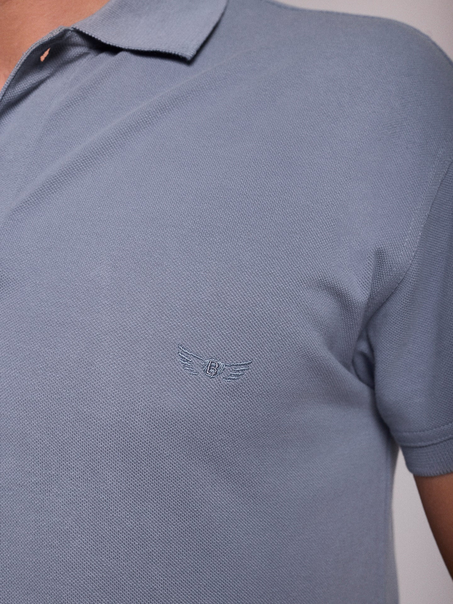 POLO AZUL MANGA CORTA REGULAR FIT MR. AZUL