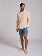 YELLOW LINEN SHIRT LONG SLEEVE REGULAR FIT MR. BLUE