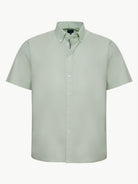 CAMISA ALGODÓN VERDE MANGA CORTA REGULAR FIT MR. AZUL