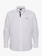 CAMISA ALGODÓN BLANCA MANGA LARGA REGULAR FIT MR. AZUL
