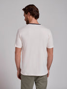 T-SHIRT ALGODÃO BRANCA MANGA CURTA REGULAR FIT MR. BLUE