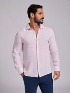 CAMISA LINO ROSA MANGA LARGA SASTRERÍA MARK BELLUCCI