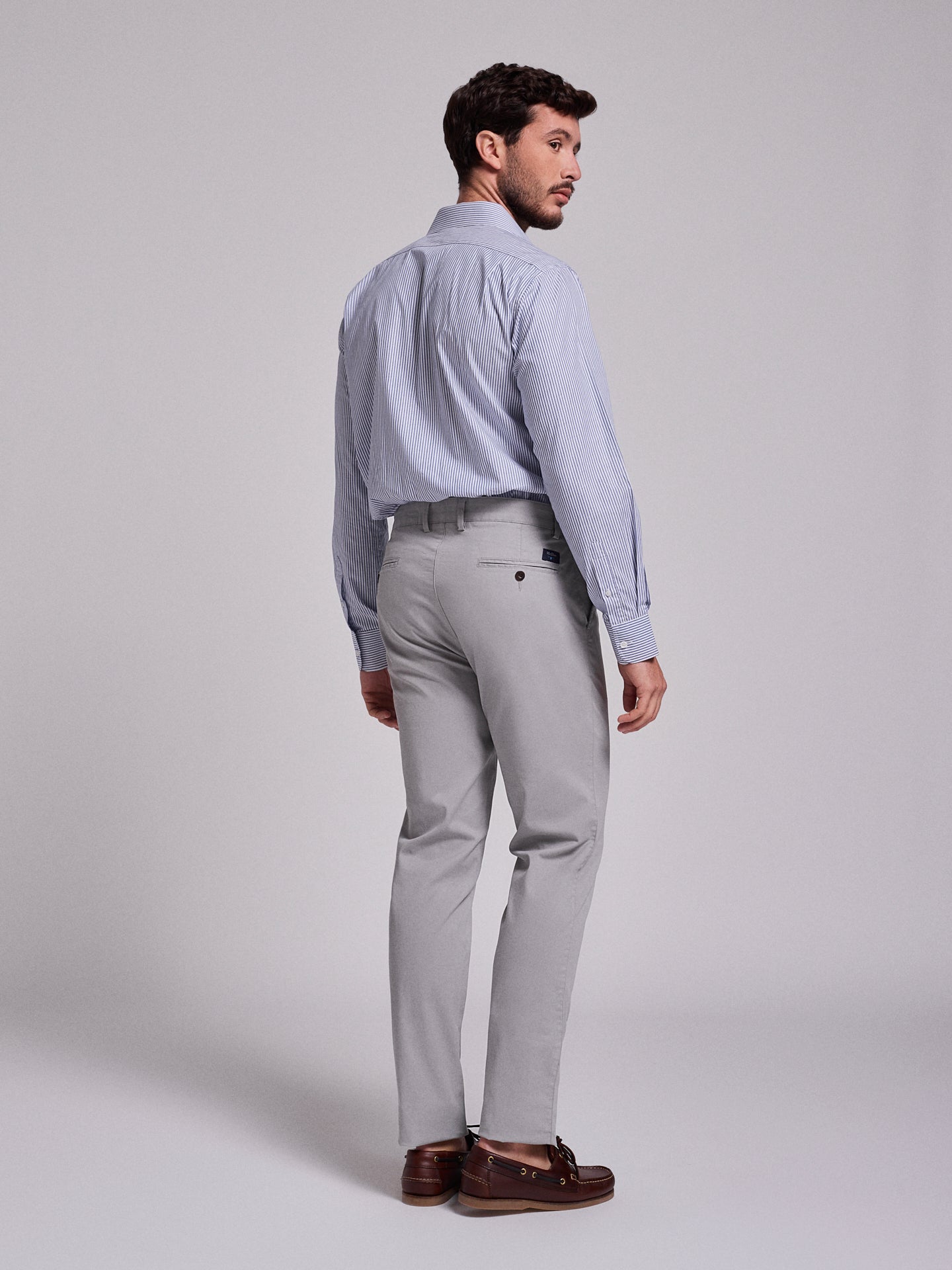 GRAY COTTON SLIM FIT MR. BLUE
