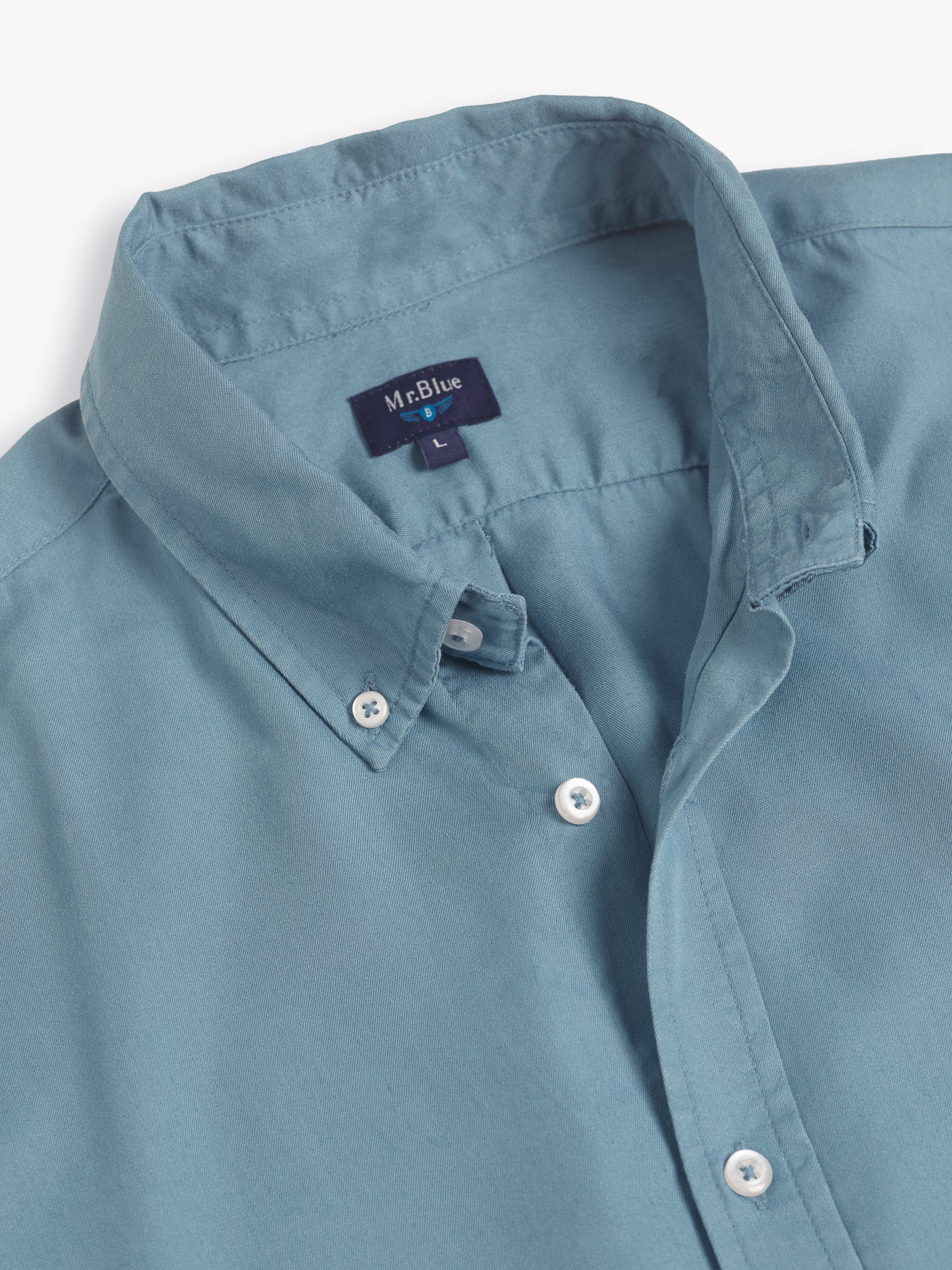 CAMISA AZUL MANGA COMPRIDA REGULAR FIT MR. BLUE
