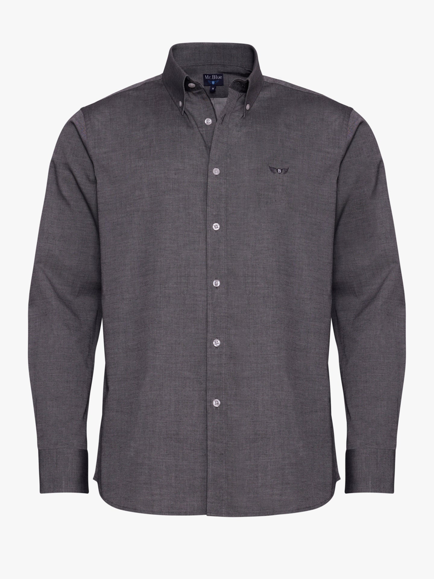 GRAY REGULAR FIT MR SHIRT. BLUE