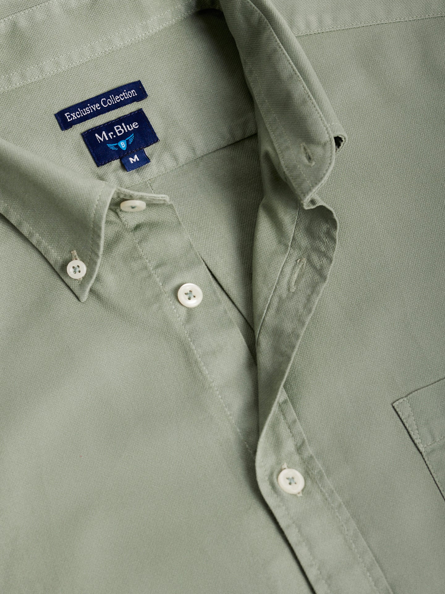GREEN REGULAR FIT MR SHIRT. BLUE