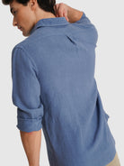 CAMISA REGULAR FIT MANGA LARGA AZUL MARK BELLUCCI