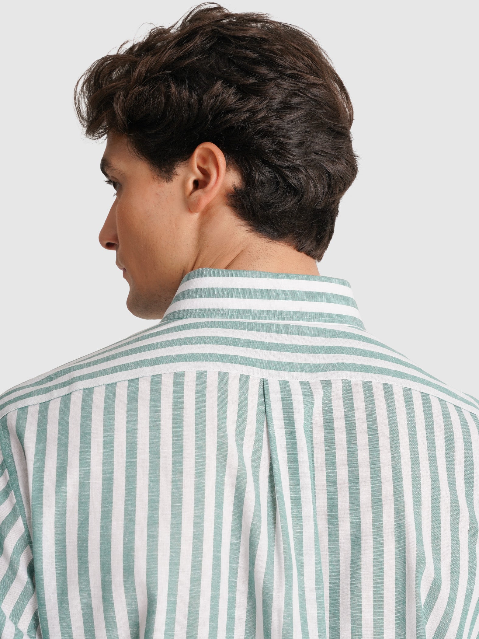 CAMISA MANGA LARGA VERDE REGULAR FIT MR. AZUL
