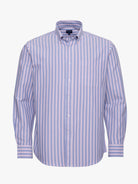 CAMISA ALGODÓN AZUL MANGA LARGA REGULAR FIT MR. AZUL