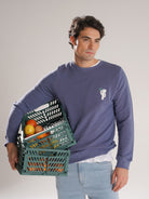 REGULAR FIT BLUE HOODIE MR. BLUE