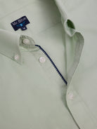 CAMISA ALGODÓN VERDE MANGA CORTA REGULAR FIT MR. AZUL