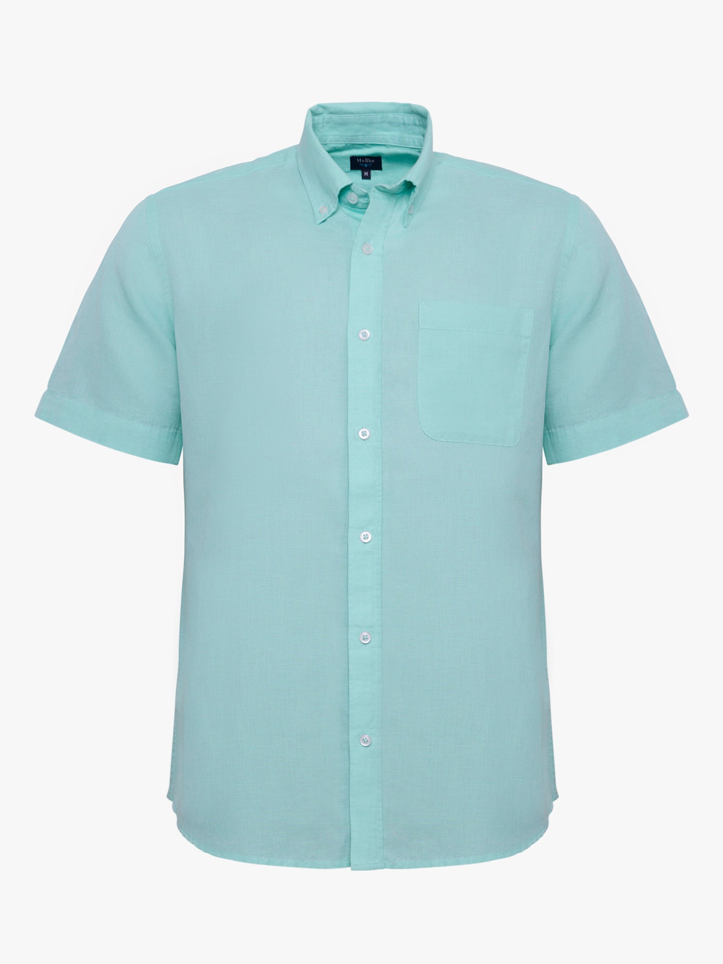 CAMISA LINO AZUL MANGA CORTA REGULAR FIT MR. AZUL