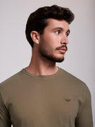 CAMISETA ALGODÓN VERDE MANGA CORTA REGULAR FIT MR. AZUL