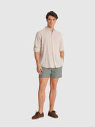 CAMISA CRUDO MANGA LARGA REGULAR FIT MR. AZUL