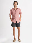 Mr. Blue Pink Linen Regular Fit Shirt