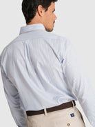 CAMISA SARGA AZUL MANGA LARGA REGULAR FIT MR. AZUL