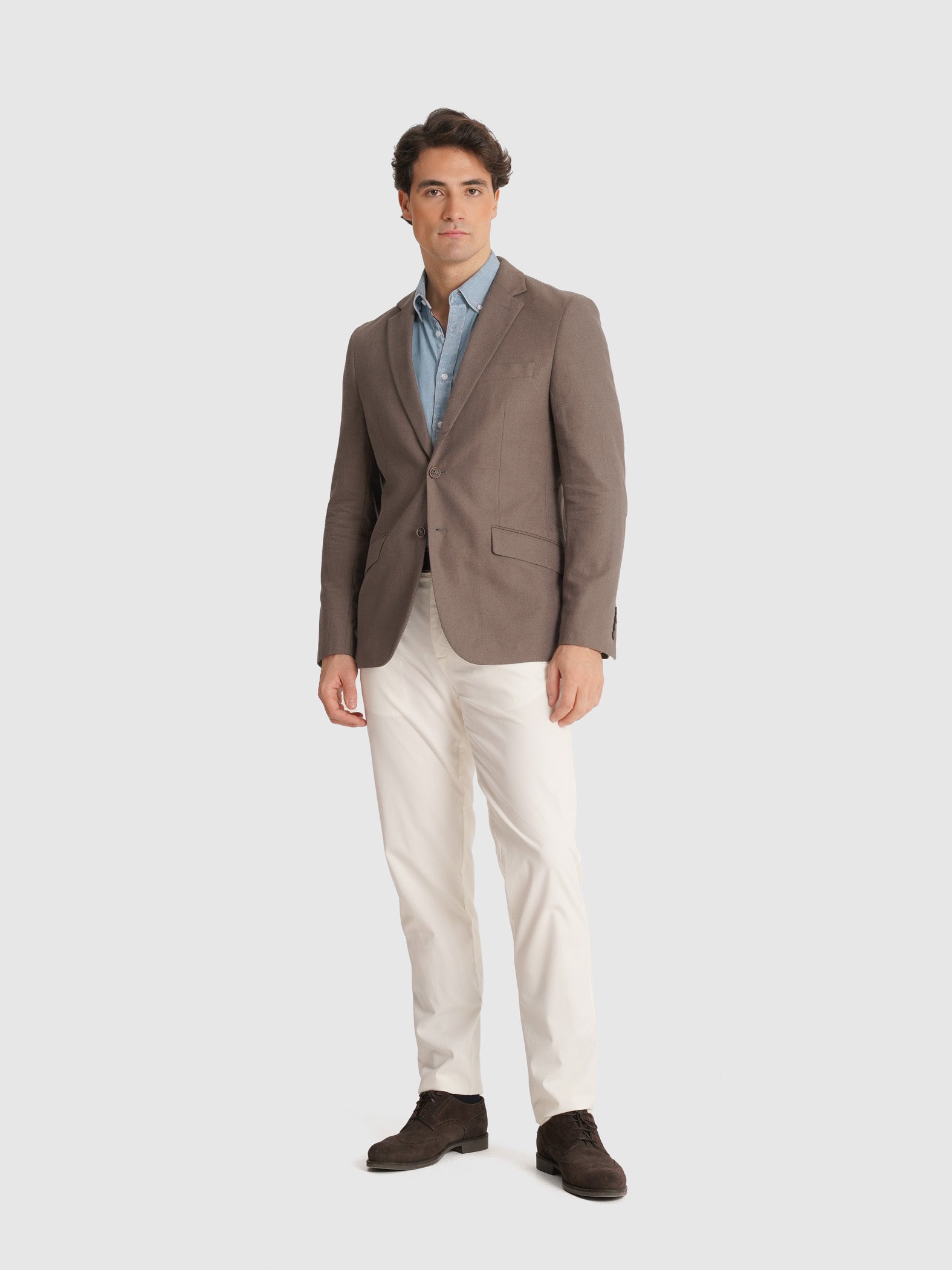 AMERICANA REGULAR FIT MARRÓN MR. AZUL