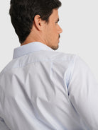 LONG SLEEVE BLUE POPPLINE SHIRT CLASSIC FIT MR. BLUE