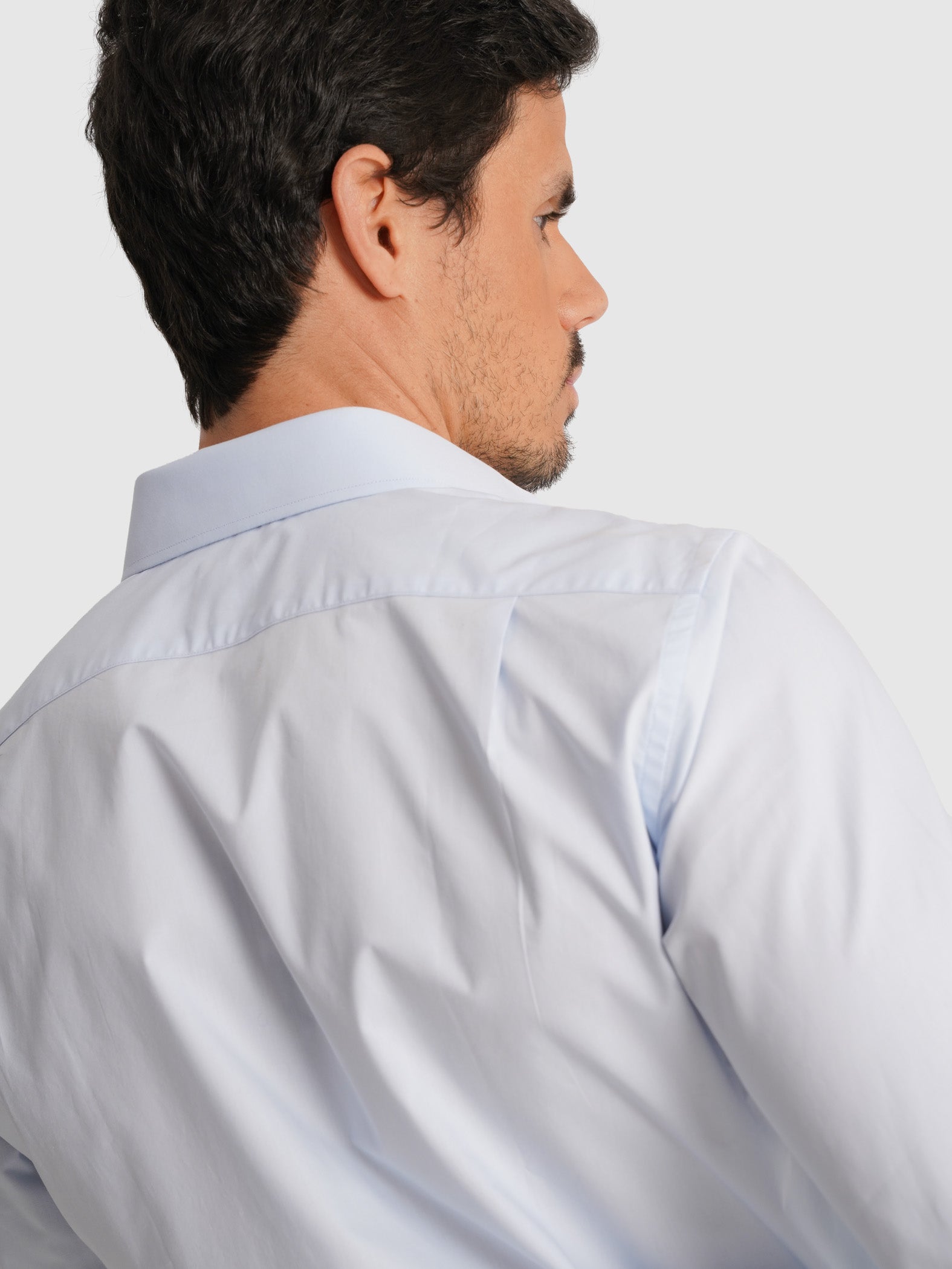 LONG SLEEVE BLUE POPPLINE SHIRT CLASSIC FIT MR. BLUE