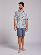 CAMISA LINO AZUL MANGA CORTA REGULAR FIT MR. AZUL