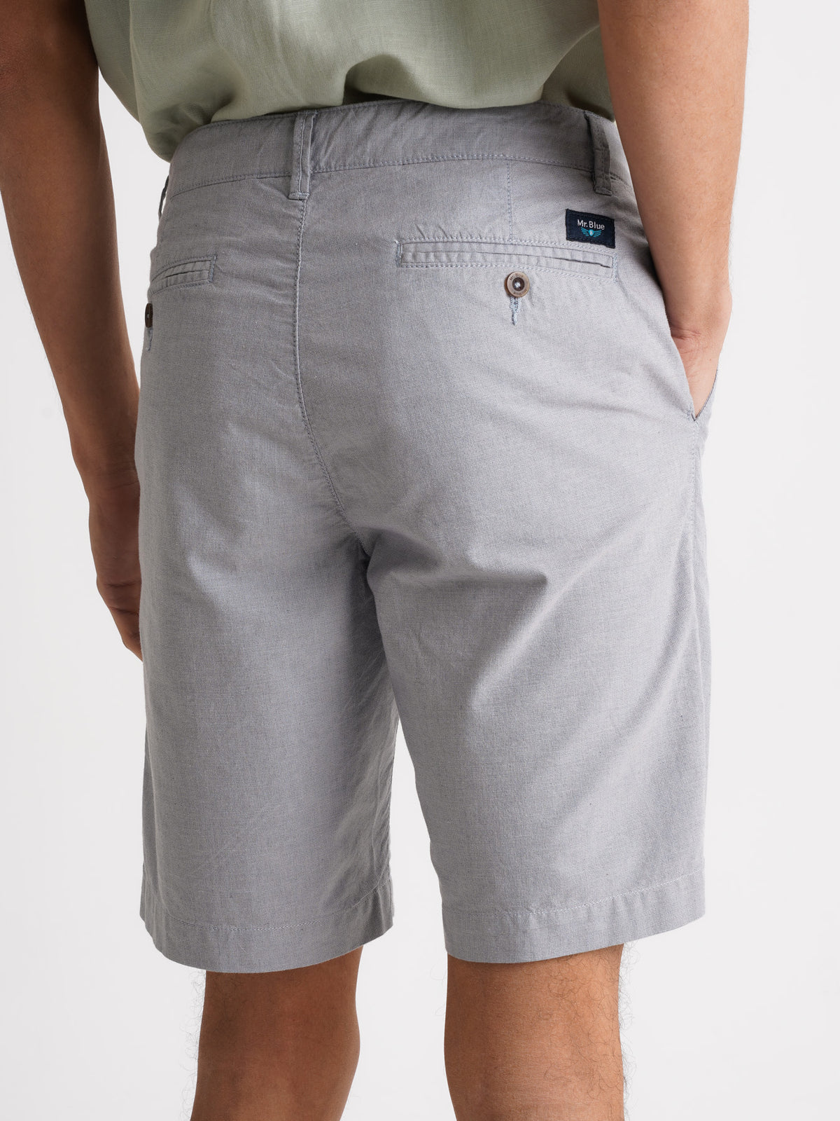 Pantalones cortos azules de corte regular Mr. Blue