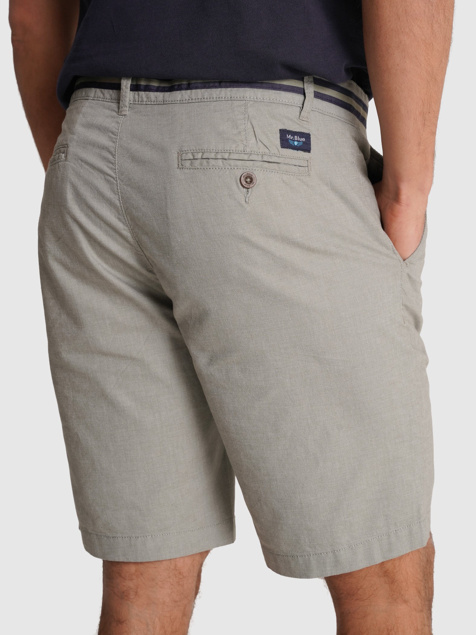 BERMUDA CHAMBRAY VERDE REGULAR FIT MR. AZUL