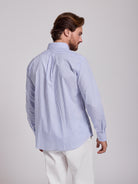CAMISA ALGODÓN AZUL MANGA LARGA REGULAR FIT MR. AZUL