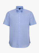 CAMISA ALGODÓN AZUL MANGA CORTA REGULAR FIT MR. AZUL