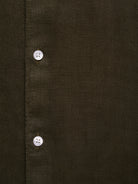 GREEN LINEN SHIRT LONG SLEEVE TAILORED FIT MARK BELLUCCI