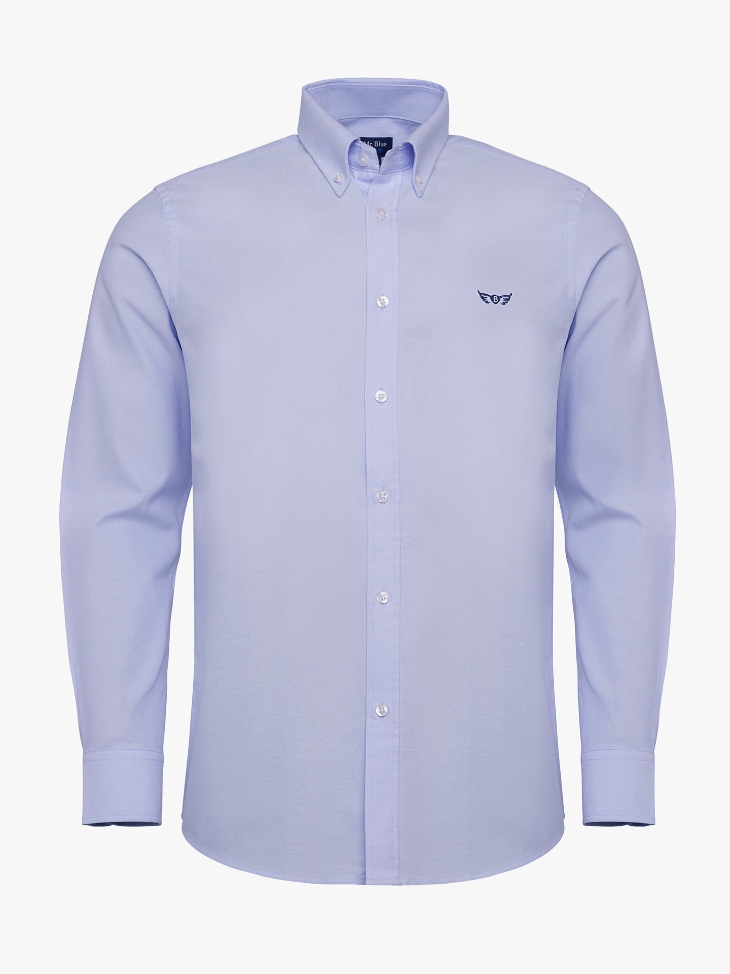 CAMISA ALGODÓN AZUL MANGA LARGA REGULAR FIT MR. AZUL