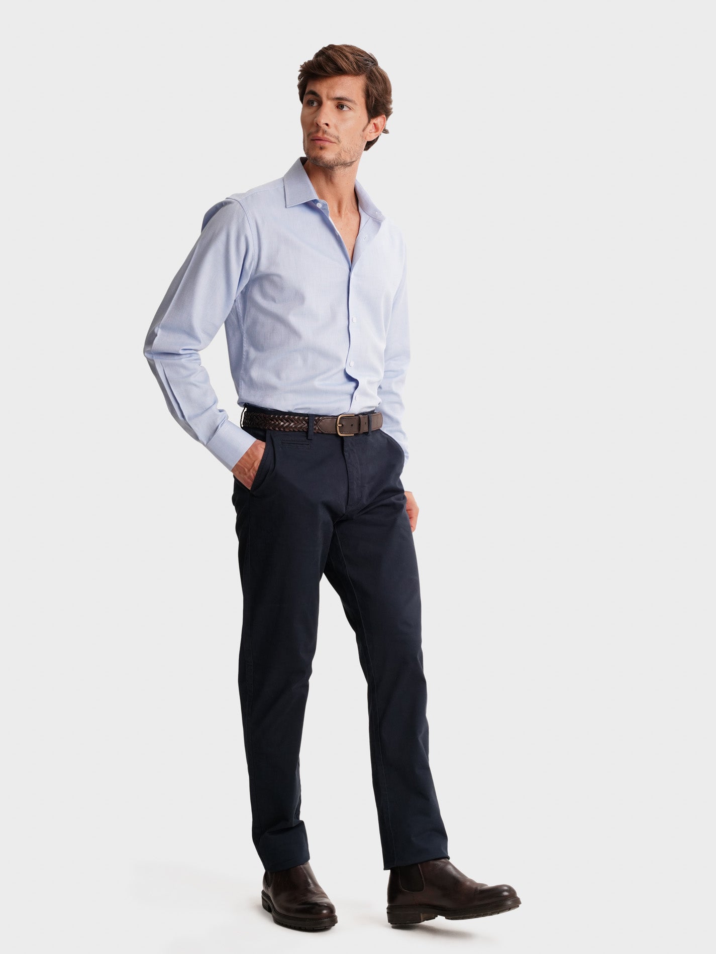 BLUE SLIM FIT TROUSERS MR. BLUE