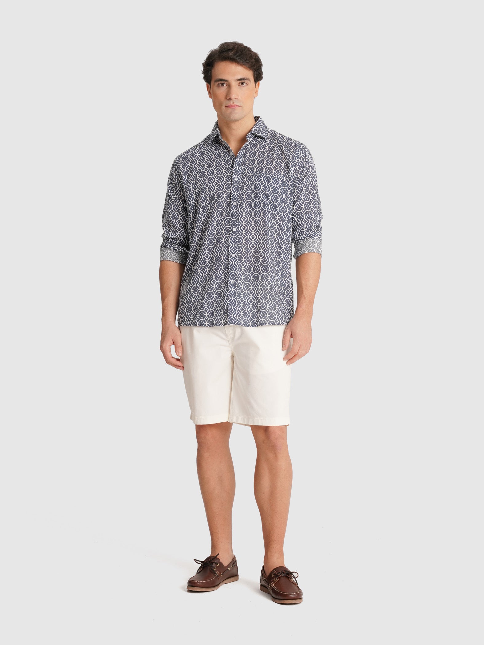 CAMISA CRUDO MANGA LARGA REGULAR FIT MR. AZUL
