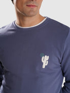 REGULAR FIT BLUE HOODIE MR. BLUE