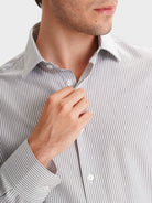 CAMISA MR GRIS SLIM FIT. AZUL
