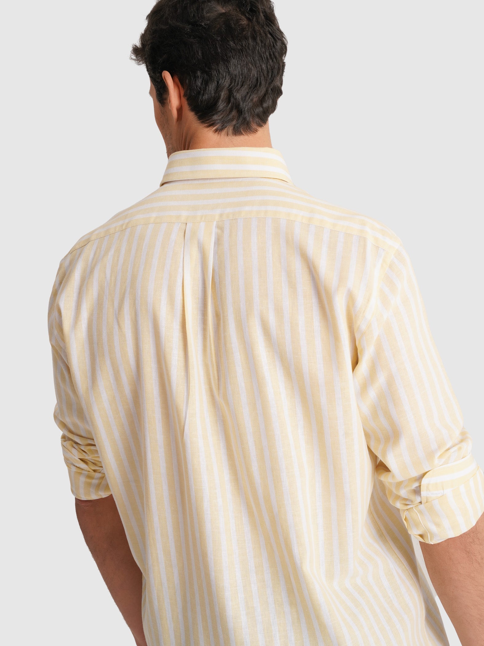 CAMISA MR AMARILLA MANGA LARGA REGULAR FIT. AZUL