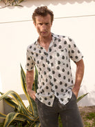 Camisa Regular Fit Lino Gris Mr. Blue