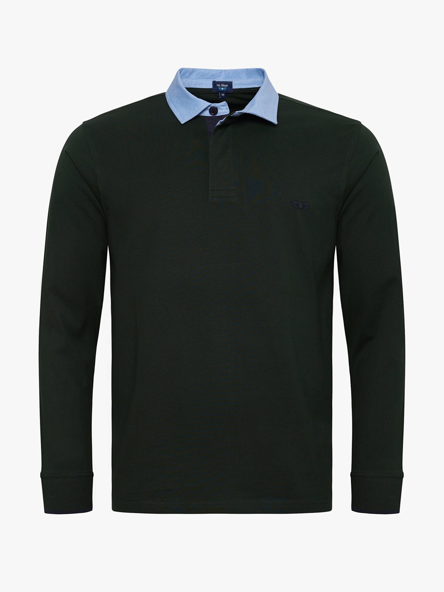 RUGBIE ALGODÃO VERDE MANGA COMPRIDA REGULAR FIT MR. BLUE
