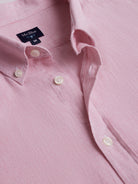 Camisa de corte estándar de lino rosa de Mr. Blue