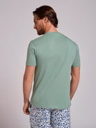CAMISETA ALGODÓN VERDE MANGA CORTA REGULAR FIT MR. AZUL