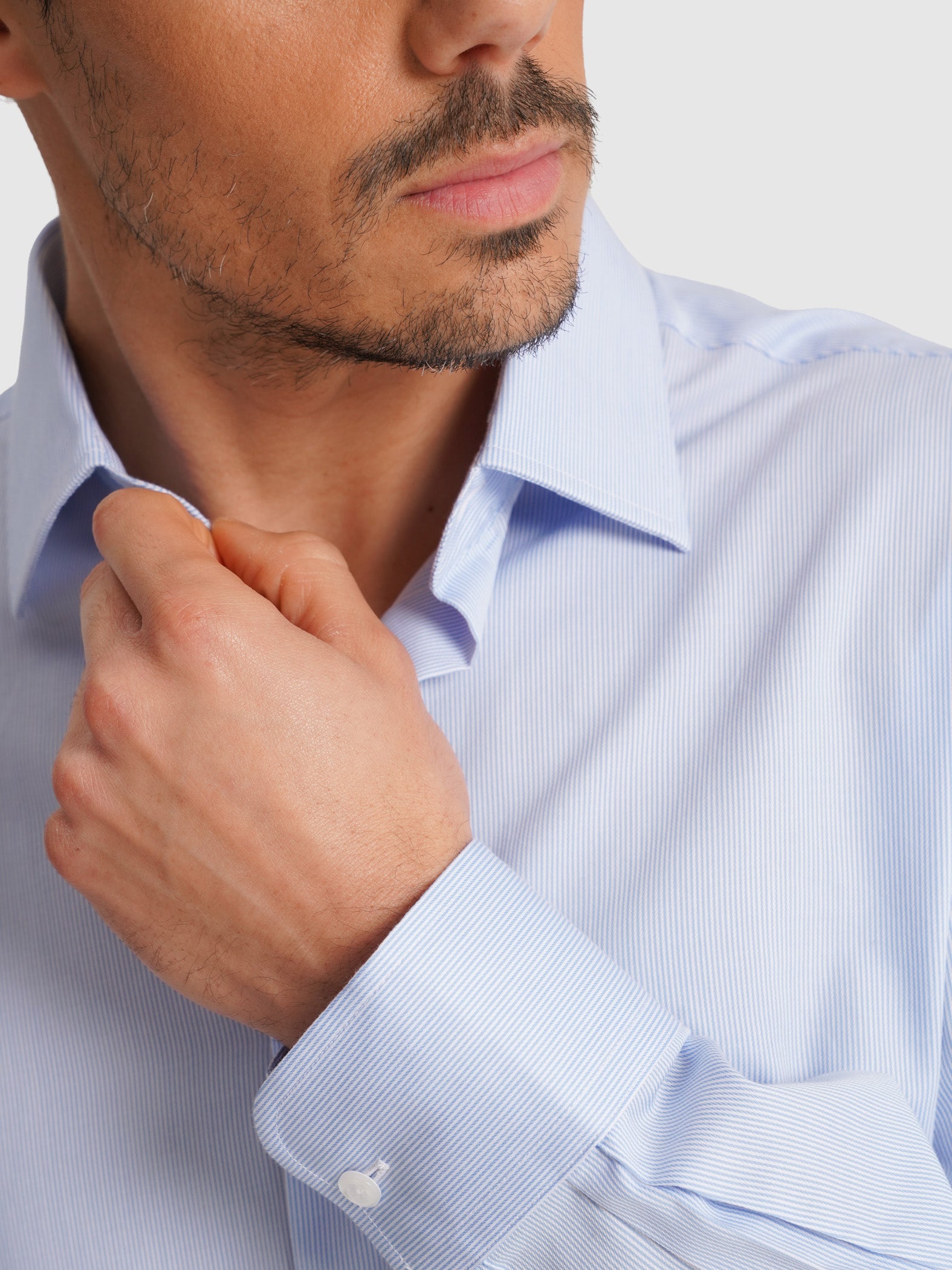 CAMISA MANGA LARGA AZUL CLASSIC FIT MR. AZUL