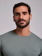 CAMISETA ALGODÓN VERDE MANGA CORTA REGULAR FIT MR. AZUL