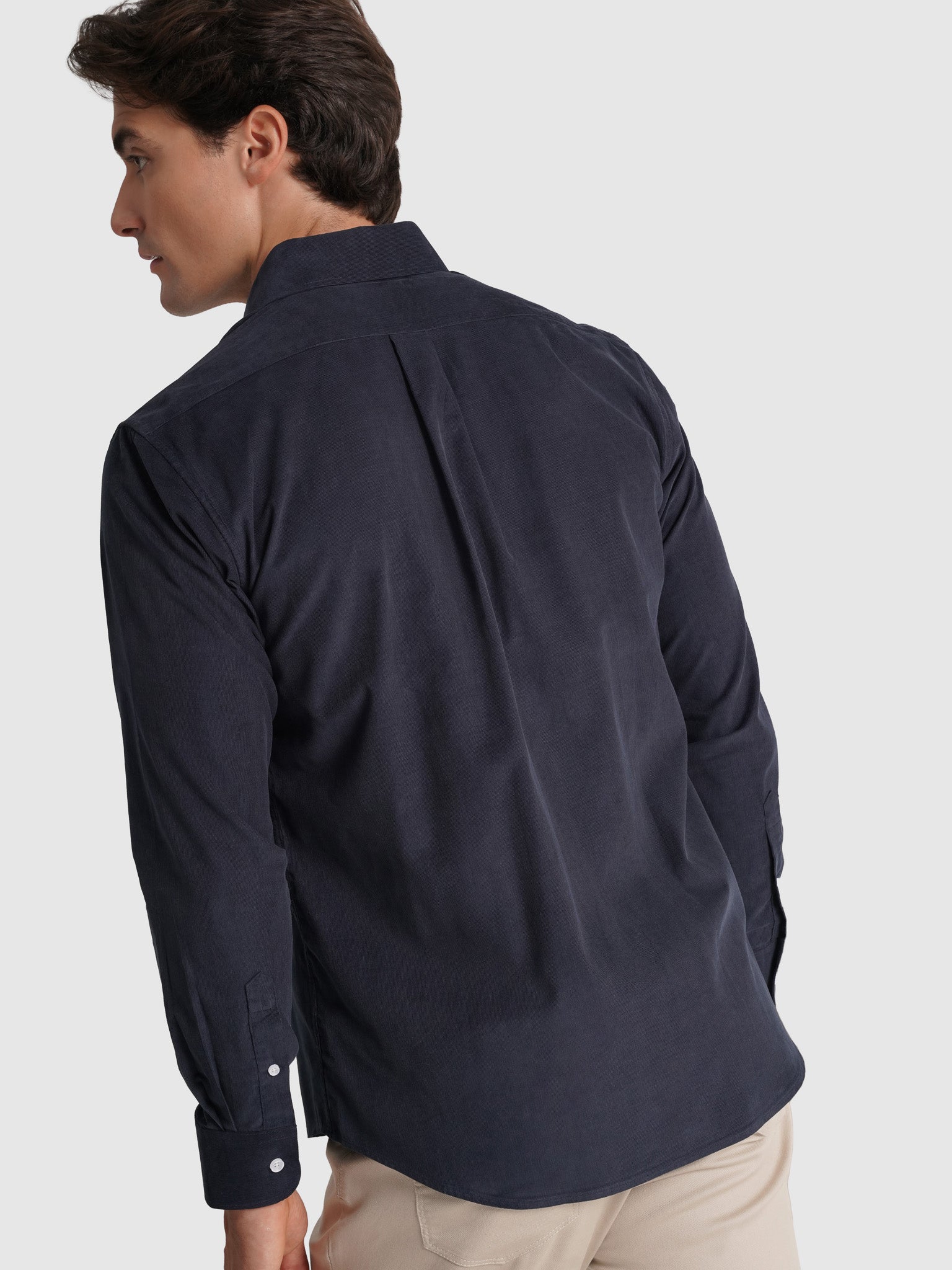 CAMISA ALGODÓN AZUL MANGA LARGA REGULAR FIT MR. AZUL