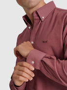 RED COTTON SHIRT LONG SLEEVE REGULAR FIT MR. BLUE