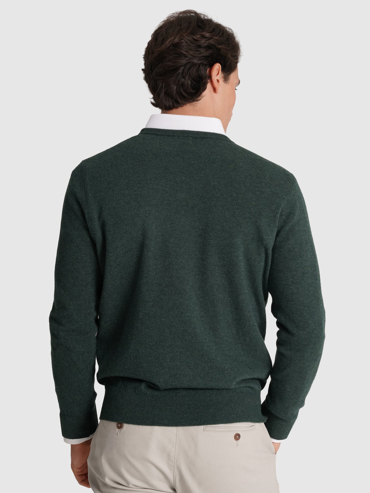 GREEN WOOL PULLOVER LONG SLEEVE REGULAR FIT MR. BLUE