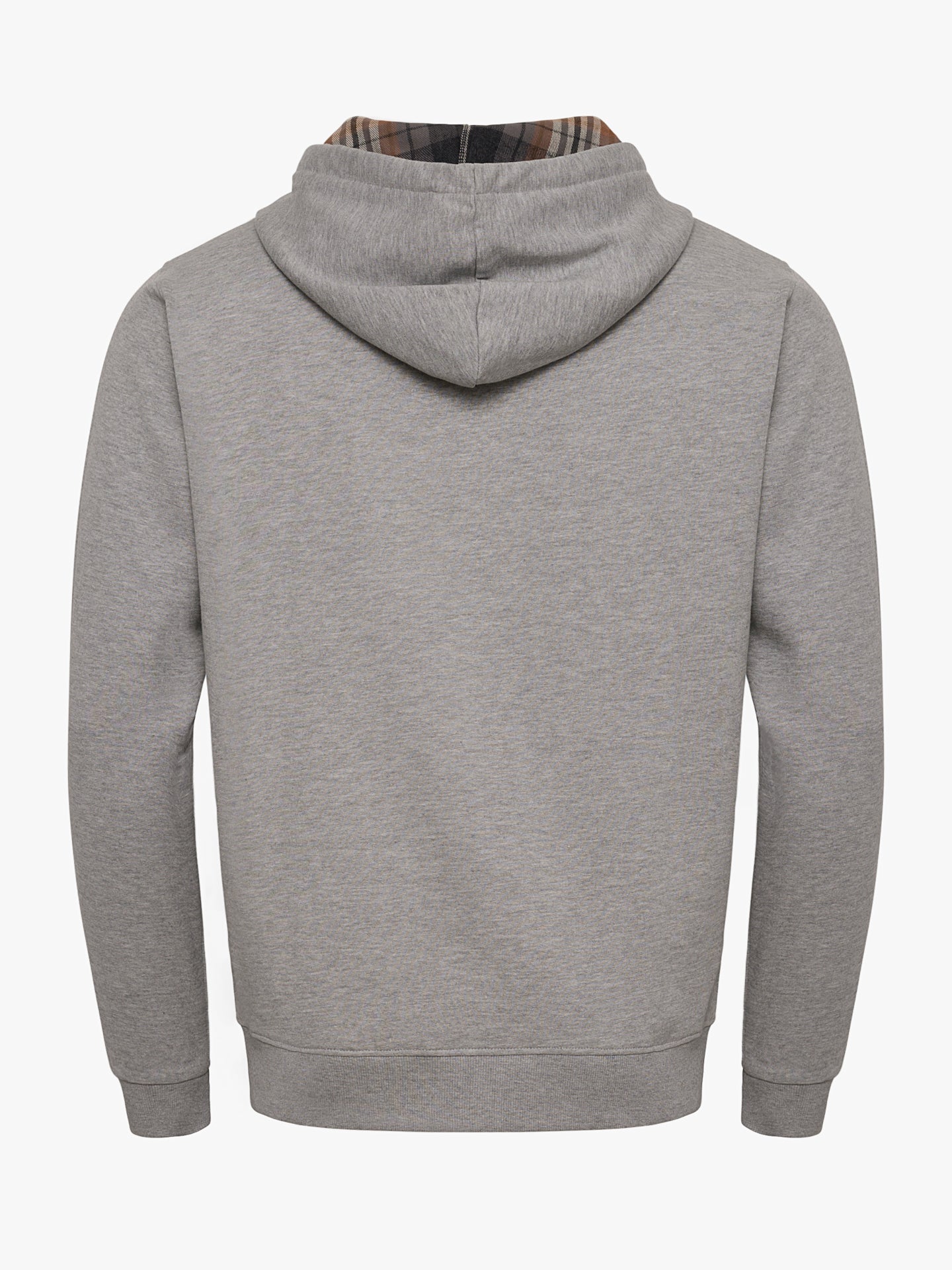 SUDADERA GRIS CON CAPUCHA REGULAR FIT MR. AZUL