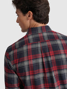 CAMISA FRANELA AZUL MANGA LARGA REGULAR FIT MR. AZUL